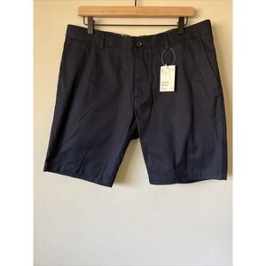 H&M Mens Chino Shorts Size 36 Navy Blue 9" Inseam